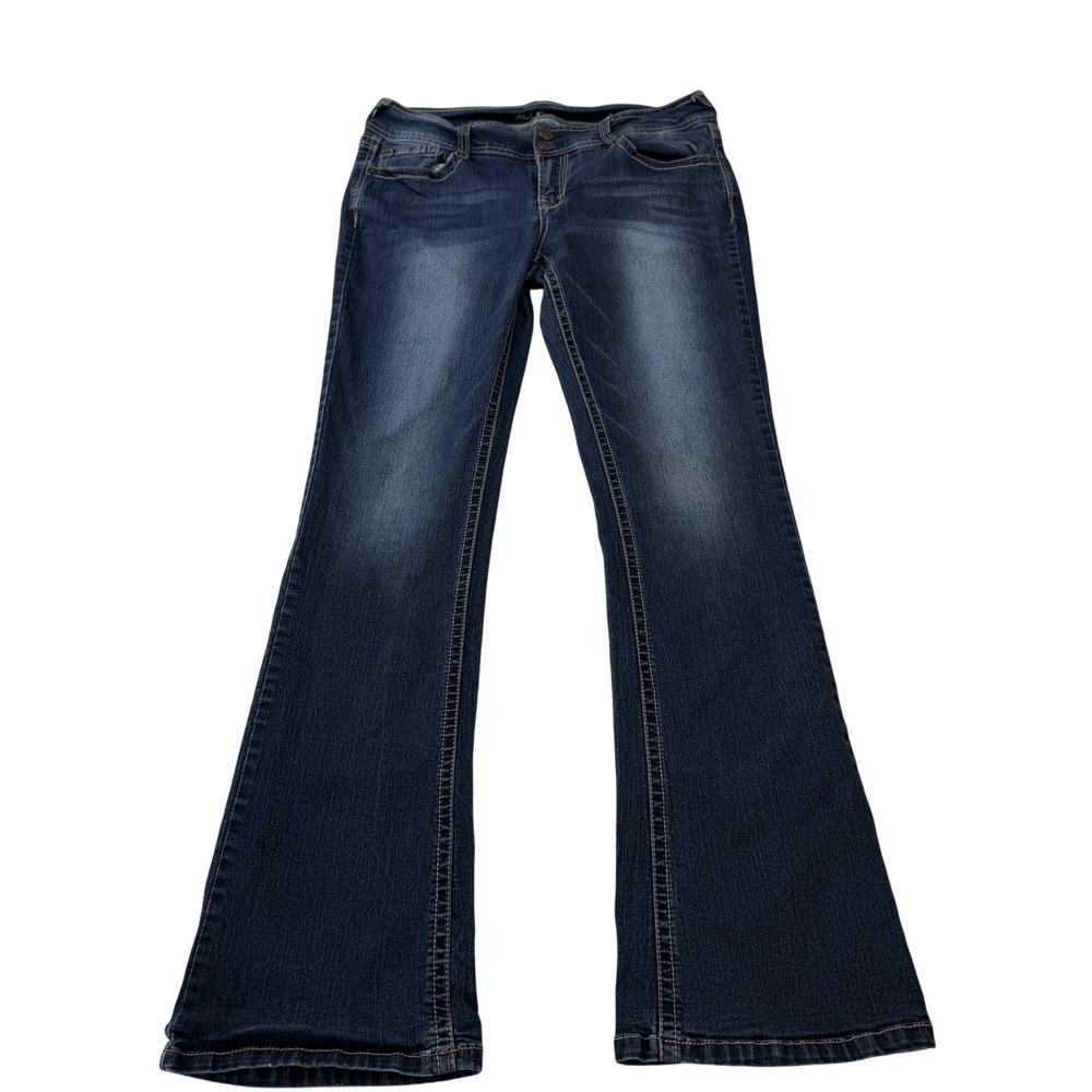WallFlower Bootcut Jeans Womens 13‎ Dark Wash Blue Good WLM09939B Stretch Denim